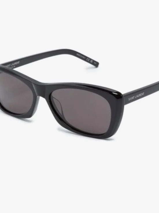 Saint Laurent Eyewear Rectangular Frame Unisex Sunglasses  Seen on Hailey Bieber main image 4